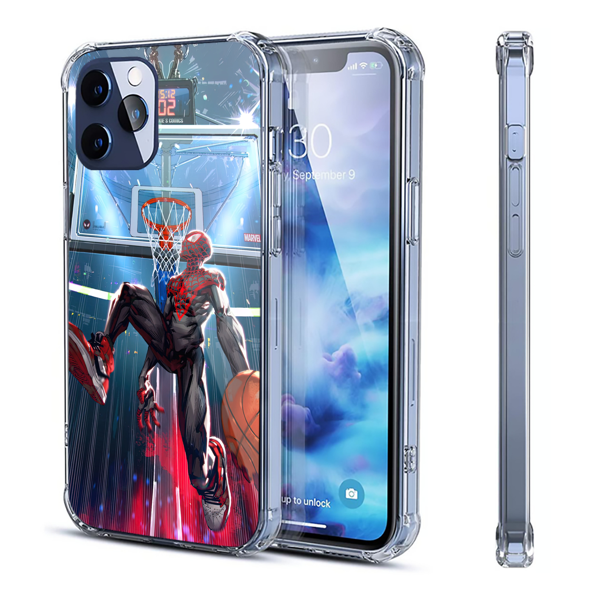 （画像用） Spider Man スパイダーマン 【iPhone 12シリーズ対応】透明スマホケース（クリアソフトケース）